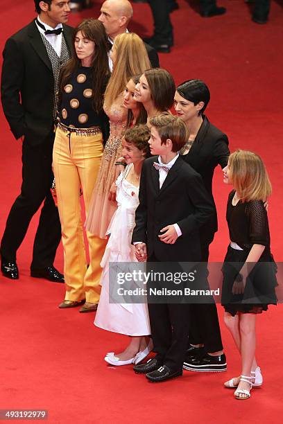 Gabriel Garko, Charlotte Gainsbourg, Justin Pearson, Giulia Salerno, Andrea Pittorino and director Asia Argento attend the "Misunderstood" premiere...