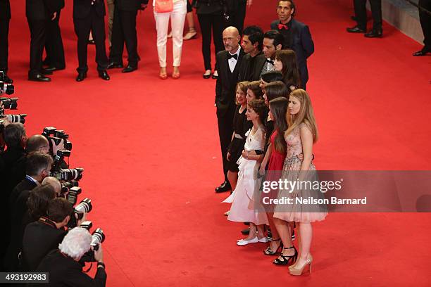 Gabriel Garko, Charlotte Gainsbourg, Justin Pearson, Giulia Salerno, Andrea Pittorino and director Asia Argento attend the "Misunderstood" premiere...