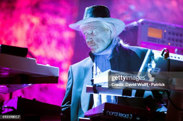 Edgar Froese from Tangerine Dream performs at Le Trianon on May 22, 2014 in Paris, France.