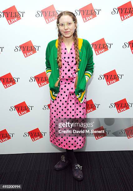 Jessie Cave attends day four of Stylist Magazine's first ever 'Stylist Live' event at the Business Design Centre on October 18, 2015 in London,...