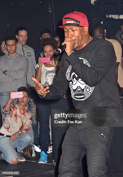 Mokobe attends the 'Abbe Road 2' Auction Concert Against Bad Housing To Benefit Abbe Pierre Foundation at La Cigale on October 17, 2015 in Paris,...
