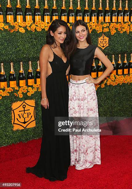 Model Melanie Iglesias and Actress Victoria Justice attend the Sixth-Annual Veuve Clicquot Polo Classic at Will Rogers State Historic Park on October...