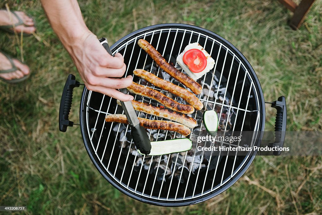 Barbeque Grill With Sausages