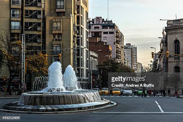 Córdoba, Argentina Water Fountain dancers called "Forgiveness" by the location that was assigned at the intersection of San Juan Boulevard streets,...