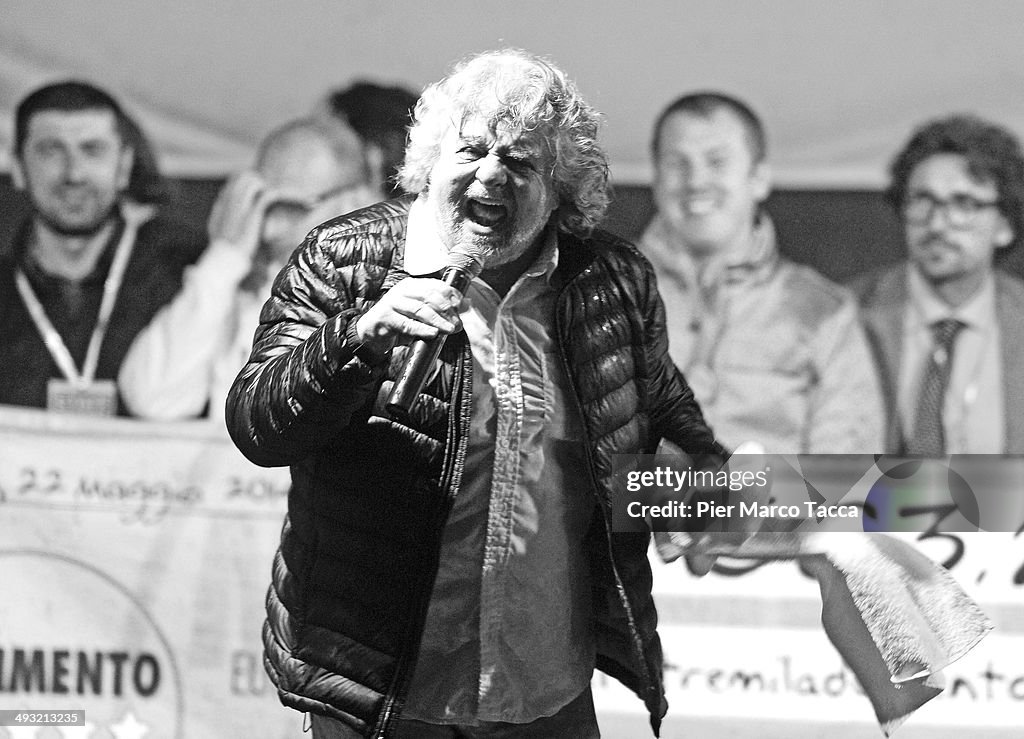 Comedian-Turned-Politician Beppe Grillo Holds A Rally For The European Elections