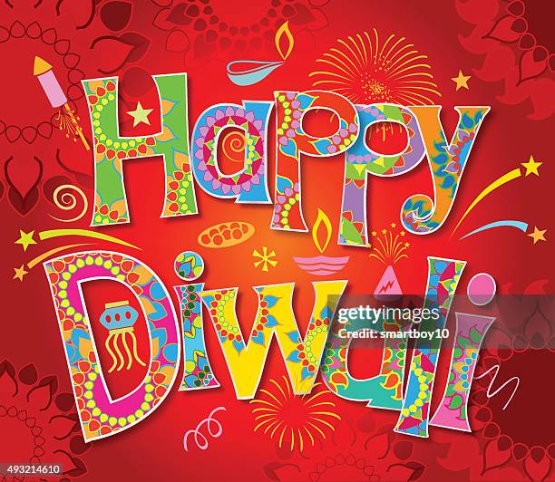 happy diwali - diwali vector stock illustrations