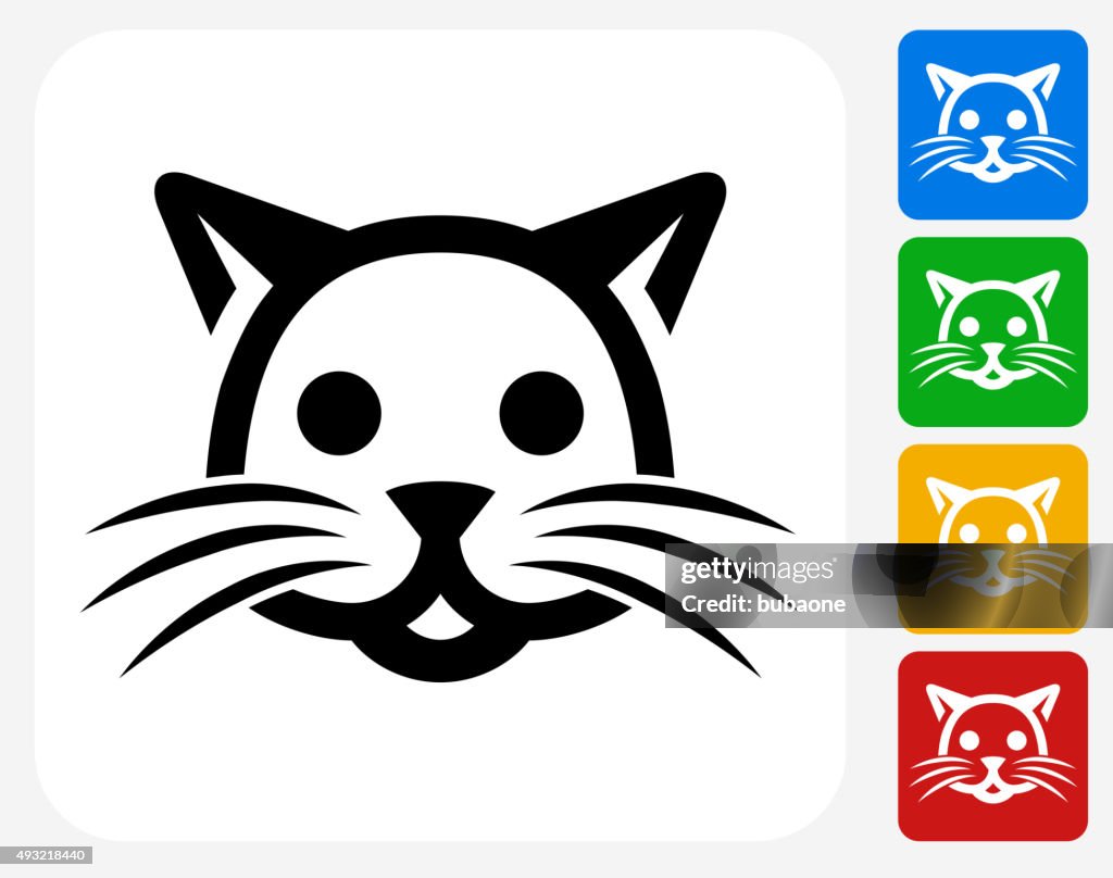Cat Icon Flat Graphic Design High-Res Vector Graphic - Getty Images