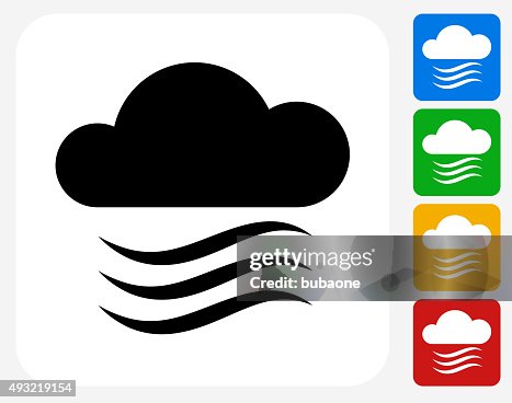 Clouds and Wind Icon Flat Graphic Design Clouds and Wind Icon Flat Graphic Design
