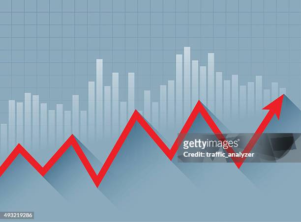 stock market chart - dow jones index stock illustrations