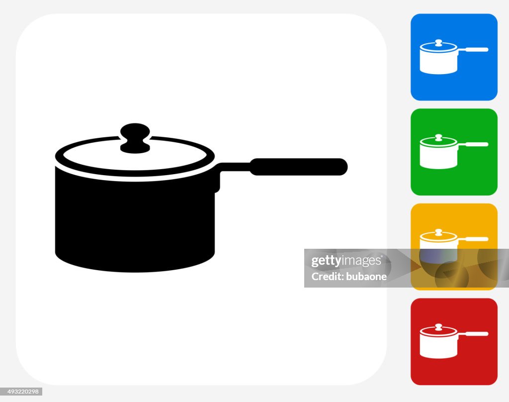 Pot Icon Flat Graphic Design