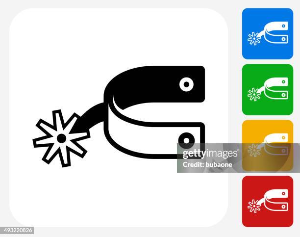 cowboy accessory icon flat graphic design - horse minimalistic icon stock illustrations