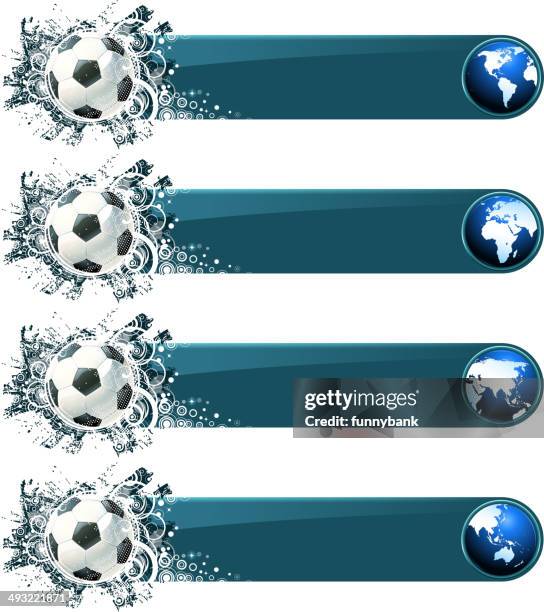 ornate soccer ball banner - argentina football stock illustrations