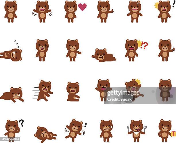 ilustraciones, imágenes clip art, dibujos animados e iconos de stock de osito de historieta - osito de peluche