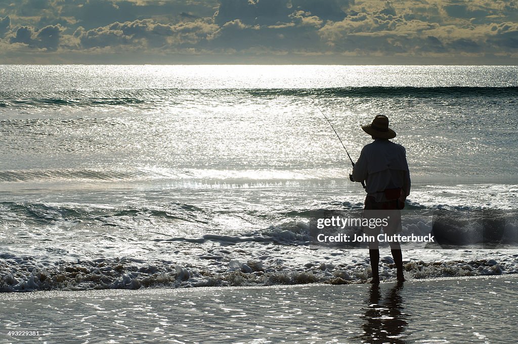 Beach fisherman