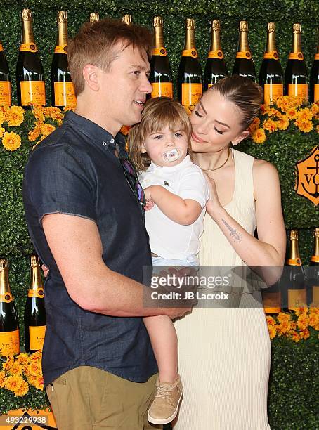 Kyle Newman, James Knight Newman and Jaime King attend the Sixth-Annual Veuve Clicquot Polo Classic at Will Rogers State Historic Park on October 17,...