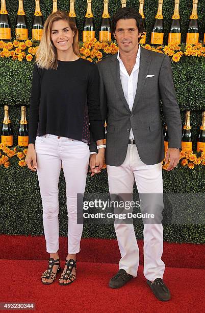 Polo player Nacho Figueras and wife Delfina Blaquier arrive at the Sixth-Annual Veuve Clicquot Polo Classic, Los Angeles at Will Rogers State...