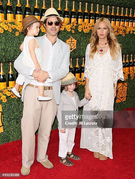 Kaius Jagger Berman, Rodger Berman, Skyler Morrison Berman and Rachel Zoe attend the Sixth-Annual Veuve Clicquot Polo Classic at Will Rogers State...