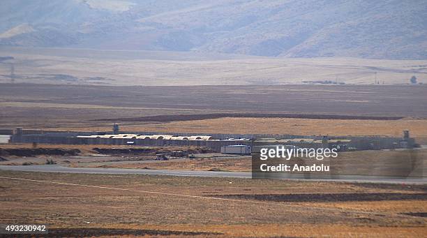 Military base established in Herir District, 70km from Erbil, is seen in Iraq on October 17, 2015.