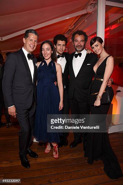 Stefano Tonchi, Pamela Golbin, guest, Chairman & Creative Director of The Moncler Group Remo Ruffini and Paz Vega attend the Moncler, The After Party...