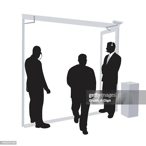 security equipment - bouncer security staff stock illustrations