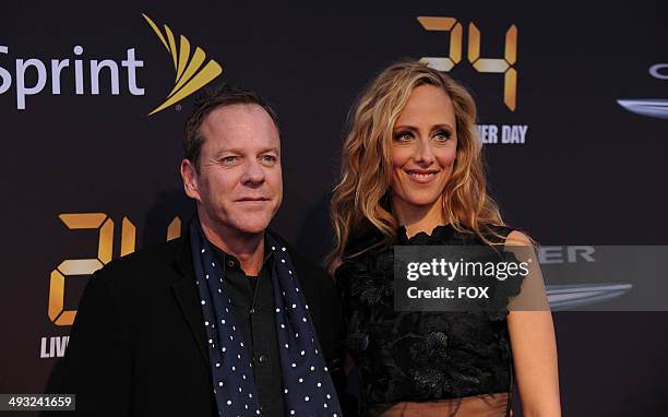 Cast members Kiefer Sutherland and Kim Raver arrive on the red carpet at theworld premiere, sponsored by Sprintand the Chrysler brand, on Friday, May...