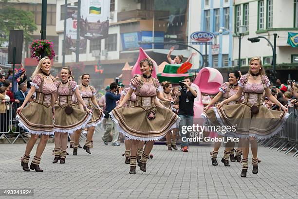 oktoberfest 2015 - blumenau - brazil - oktoberfest stockfoto's en -beelden