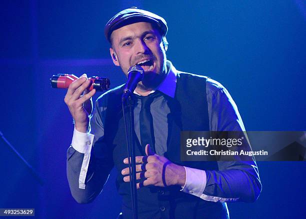 Max Mutzke performs during Echo Jazz Award 2014 ceremony at Kampnagel on May 22, 2014 in Hamburg, Germany.