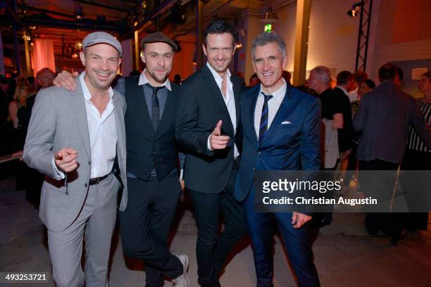 Roger Cicero, Max Mutzke, Till Broenner and Curtis Stigers attend Echo Jazz Award 2014 ceremony at Kampnagel on May 22, 2014 in Hamburg, Germany.