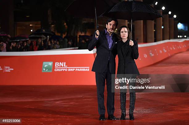 Director Peter Sollett and Ellen Page walk the red carpet for 'Freeheld' during the 10th Rome Film Fest at Auditorium Parco Della Musica on October...