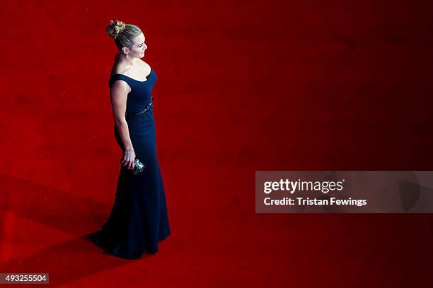 Kate Winslet attends the gala premiere of 'Steve Jobs' on the closing night of the BFI London Film Festival at Odeon Leicester Square on October 18,...