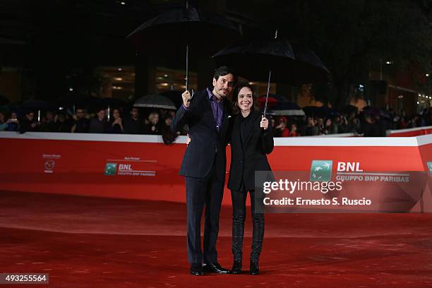 Director Peter Sollett and Ellen Page walk the red carpet for 'Freeheld' during the 10th Rome Film Fest at Auditorium Parco Della Musica on October...