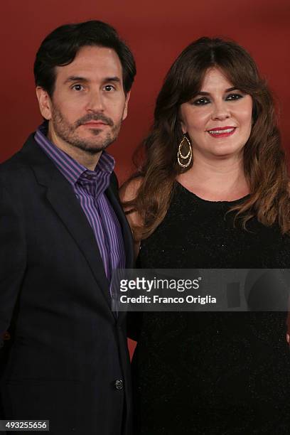 Peter Sollett and a guest attend the red carpet for 'Freeheld' during the 10th Rome Film Fest on October 18, 2015 in Rome, Italy.