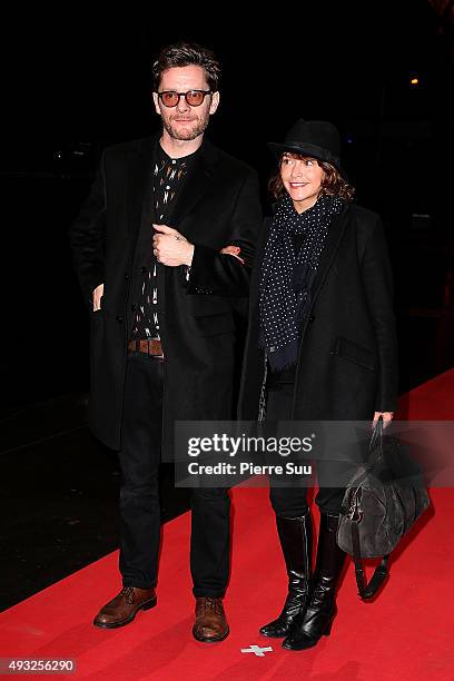 Emma De Caunes and Jamie Hewlett attends the Closing Ceremony of the 7th Film Festival Lumiere on October 18, 2015 in Lyon, France.