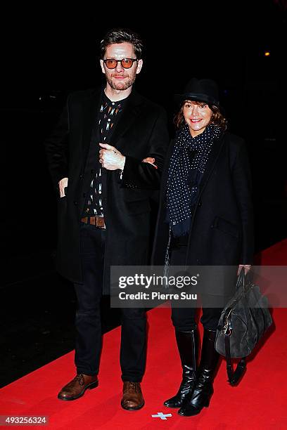 Emma De Caunes and Jamie Hewlett attends the Closing Ceremony of the 7th Film Festival Lumiere on October 18, 2015 in Lyon, France.