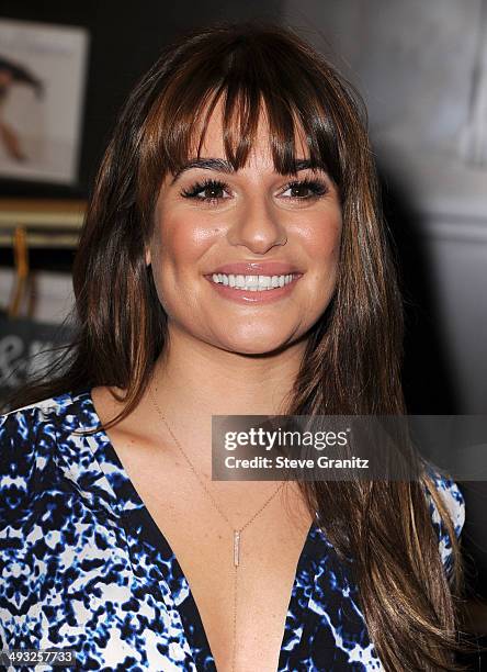 Lea Michele Signs Copies Of Her New Book "Brunette Ambition" at Barnes & Noble bookstore at The Grove on May 22, 2014 in Los Angeles, California.