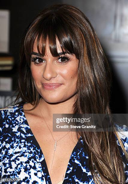 Lea Michele Signs Copies Of Her New Book "Brunette Ambition" at Barnes & Noble bookstore at The Grove on May 22, 2014 in Los Angeles, California.