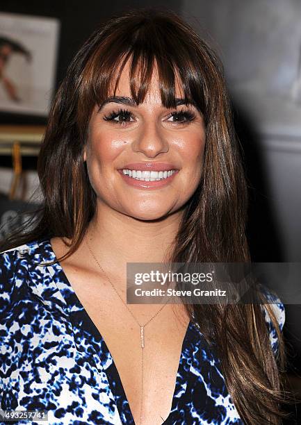 Lea Michele Signs Copies Of Her New Book "Brunette Ambition" at Barnes & Noble bookstore at The Grove on May 22, 2014 in Los Angeles, California.