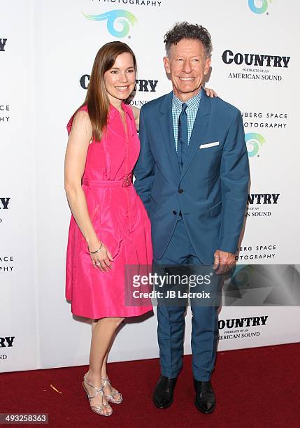 Lyle Lovett and April Kimble attend the Annenberg Space for Photography Opening Celebration for 'Country, Portraits of an American Sound' at the...