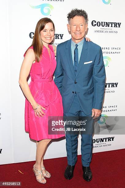 Lyle Lovett and April Kimble attend the Annenberg Space for Photography Opening Celebration for 'Country, Portraits of an American Sound' at the...