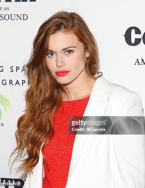 Holland Roden attends the Annenberg Space for Photography Opening Celebration for 'Country, Portraits of an American Sound' at the Annenberg Space...