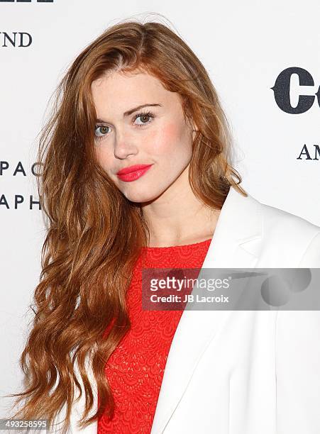 Holland Roden attends the Annenberg Space for Photography Opening Celebration for 'Country, Portraits of an American Sound' at the Annenberg Space...