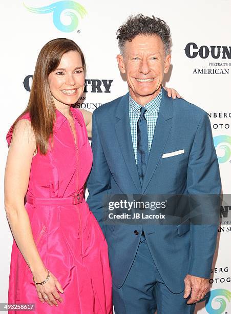 Lyle Lovett and April Kimble attend the Annenberg Space for Photography Opening Celebration for 'Country, Portraits of an American Sound' at the...