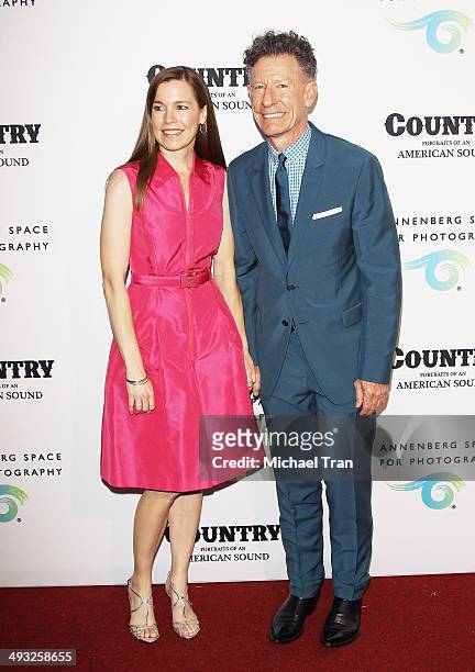 Lyle Lovett and April Kimble at the exhibit opening of "Country: Portraits Of An American Sound" held at Annenberg Space For Photography on May 22,...