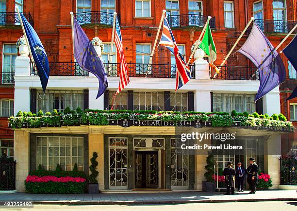 Exterior of the Claridges Hotel in London's Mayfair.