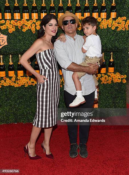 Actress Selma Blair, Jason Bleick and their son Arthur Bleick arrive at the Sixth-Annual Veuve Clicquot Polo Classic, Los Angeles at Will Rogers...