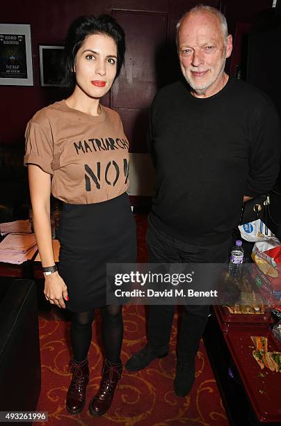 Nadya Tolokonnikova and David Gilmour attend "I'm With The Banned" presented by the Belarus Free Theatre in celebration of their 10th anniversary at...