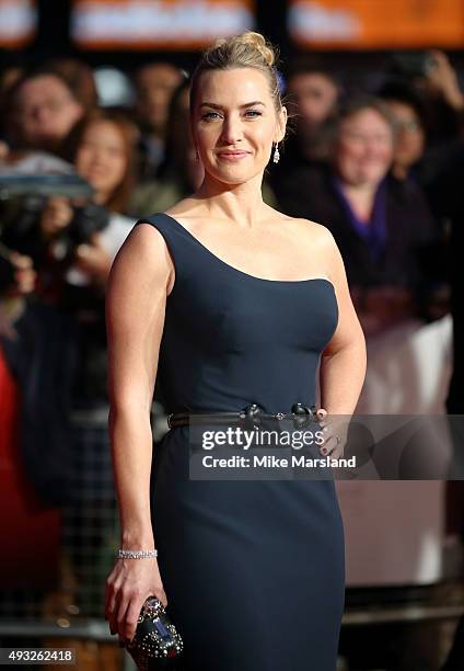Kate Winslet attends a screening of "Steve Jobs" on the closing night of the BFI London Film Festival at Odeon Leicester Square on October 18, 2015...