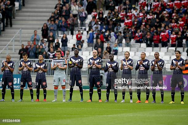Girondins de Bordeaux players Wahbi Khazri, Frederic Guilbert, Adam Ounas, Cedric Carrasso, Ludovic Sane, Nicolas Pallois, Henri Saivet, Jaroslav...