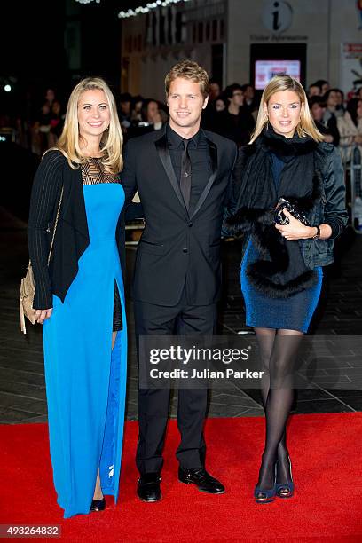 Holly Branson and brother Sam Branson with his wife Isabella Calthorpe attend a screening of 'Steve Jobs' on the closing night of the BFI London Film...