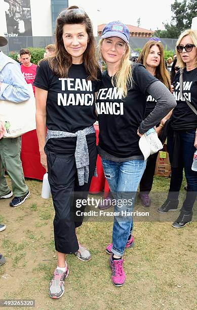 Actors Daphne Zuniga and Renée Zellweger attend the Nanci Ryder's "Team Nanci" At The 13th Annual LA County Walk To Defeat ALS at Exposition Park on...